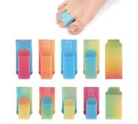 BOXOB 10pcs Toe Separators, 2 Sizes Nylon Foam Soft Toe Splints Protectors, Toe Spacers Bandages for Correcting Spreaders Toes for Men Women Hammer Foot Finger