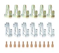 BOXOB 12pcs Time Switch Replacement Trippers Kit, 156T1978A Pool Timer On Off Clips with Copper Nails Compatible with Intermatic T100 Series T101 T104 Parts (Silver+Gold)