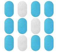 BOXOB 12pcs Under Cabinet Lights Magnetic Stickys, Adhesive Magnetic Strips for Under Counter & Cabinet Lighting Universal Replacement Sticky Magnet Sheets (Oval)