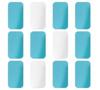 BOXOB 12pcs Under Cabinet Lights Magnetic Stickys, Metal Self Adhesive Magnetic Pads Strips for Under Counter & Cabinet Lighting Universal Replacement Stick On Magnet Tape Sheets (Rectangle 1)