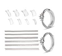 BOXOB 14pcs Ring Adjuster for Loose Rings, Invisible Tightener Transparent Ring Resizer Guards Spacer Adjuster Never Come off and Spin Suitable for Women Men