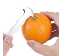 BOXOB 2 Pcs Orange Peelers, Stainless Steel Citrus Peeler with Hanging Hole All-in-One Fruit Peeling Tool for Oranges Tangerines Lemons Grapefruits Practical Kitchen Tool