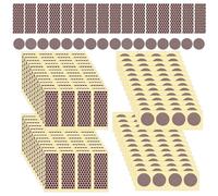BOXOB 240pcs Match Striker Strip Papers with Adhesive, Match Striker Paper Sheets 120 Round and 120 Rectangle Stickers for Safety Matchboxes Stick Flint Lighter Pad (Color1, Honeycomb)