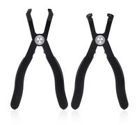 BOXOB 2pcs 30°&80° Push Pin Pliers Set, Panel Clip Electrical Disconnect Pliers Automotive Connector Removal Tool for Cars Trunk Interior Trim Rubber Buckles Clip Fasteners Disassembly