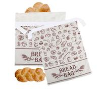 BOXOB 2pcs Beeswax Bread Bag, Reusable Cotton Linen Food Storage Sourdough Beeswax Bag for Homemade Bread Keep Fresh Kitchen Essentials