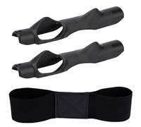 BOXOB 2pcs Golf Trainer & Swing Correcting Arm Band, Golf Grip Training Tool Kit for Men Women Golfers Beginner Hand Position Correction & Swing Mechanics Improvement (Black)