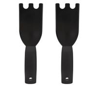 BOXOB 2pcs Grill Scraper for George Foreman, Nylon Spatula Indoor Grill with Grooves Heat-Resistant Household Cleaner Tool Comfortable Grip Non-Stick Cleaning Brush
