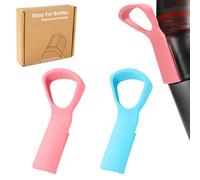 BOXOB 2pcs Handle Compatible with Air Up Water Bottle, Silicone Bottle Handle Attachment Water Bottle Carrier Grip Holder Strap Accessories for Carrying Sport Event School Home (Pink, Sky Blue)