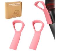 BOXOB 2pcs Handle Compatible with Air Up Water Bottle, Silicone Bottle Handle Attachment Water Bottle Carrier Grip Holder Strap Accessories for Carrying Sport Event School Home (Pink)