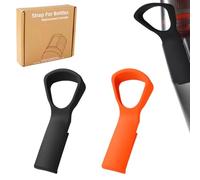 BOXOB 2pcs Handle Compatible with Air Up Water Bottle, Silicone Bottle Handle Attachment Water Bottle Carrier Grip Holder Strap Accessories for Carrying Sport Event School Home (Black, Orange)