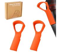 BOXOB 2pcs Handle Compatible with Air Up Water Bottle, Silicone Bottle Handle Attachment Water Bottle Carrier Grip Holder Strap Accessories for Carrying Sport Event School Home (Orange)