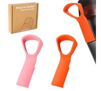 BOXOB 2pcs Handle Compatible with Air Up Water Bottle, Silicone Bottle Handle Attachment Water Bottle Carrier Grip Holder Strap Accessories for Carrying Sport Event School Home (Pink, Orange)