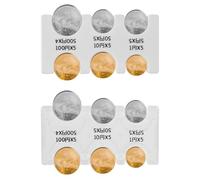 BOXOB 2pcs Japanese Yen Coin Holders, Plastic JPY Coin Collector Dispenser with 6 Slots Rectangular Car Change Organizer Collection Purse for Travel (Transparent, White)