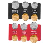 BOXOB 2pcs Japanese Yen Coin Holders, Plastic JPY Coin Dispenser Sorter with 6 Slots Rectangular Car Change Organizer Case Collection Purse for Travel (Red, Black)