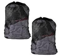 BOXOB 2pcs Mesh Laundry Bags with Drawstring, 60x90cm/23.62x35.43in Large Washing Machine Bag for Home Hotel College Dorm Apartment Travel Camp (Black)
