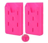 BOXOB 2pcs Phone Holder for Bogg Bag, Silicone Cell Phone Case Holder Smartphone Holders Inserts Accessories for All Bog & Simply Southern Beach boog Bags Charms Attachments (Rose Red)