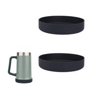 BOXOB 2pcs Silicone Boot for Stanley The Big Grip Beer Stein, Anti-Scratch Cup Bottom Protector BPA-Free Cup Sleeve Accessories for Beer Mugs Tumbler & Water Bottles (Black)
