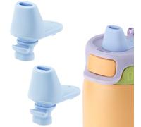 BOXOB 2pcs Spout Replacement for Ello Pop & Fill, 22oz/32oz Silicone Water Bottle Spout No BPA Water Bottle Mouthpiece Replacement Compatible with Ello Pop & Fill (Blue)