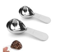 BOXOB 2pcs Tablespoon Coffee Scoop, 15ml 30ml Tbsp Coffee Bean Measuring Spoon Stainless Steel Table Spoon Scoop with Short Handle Suitable for Powder Tea Ground Sugar Flour