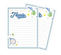 BOXOB 2pcs Tennis Notepads, 5.51x4.13in to Do List Notepad Each for 50 Pages Funny Tennis Gifts Cute Work Memo Pads for Tennis Lovers Plan Record Office Supplies