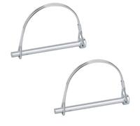 BOXOB 2pcs Trailer Hitch Pin, 1/4"x3.39" Carbon Steel Safety Coupler Locking Pin Clip for Trailers Hitches Farm & Lawn Equipment Towing Use