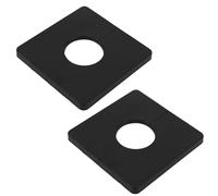 BOXOB 2pcs Wall Split Flange Pipe Cover, Square Self-Adhesive Plumbing Cover Plates Buckle-Design Escutcheon Plate for 1.38 Inch Diameter Water Pipes Faucets AC Hole Decoration