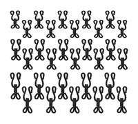 BOXOB 30pcs Sewing Hooks and Eyes Closure, Black Covered Sewing Hooks and Eye Closure Fasteners 3 Size Fur Clasps and Eyes for Clothing Sweater Coat Bra Jacket Pants