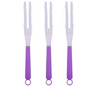 BOXOB 3pcs Duster Handle, Detachable Duster Refills Handle Replacement Plastic Extended Mop Extension Handles Wand Grip for Flash Easy Cleaning (Purple)