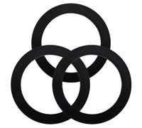 BOXOB 3pcs FLG-Seal Sink Seal Gasket Accessories, Putty-Free Premium Rubber Kitchen Sink Drain Gasket Seal Ring Replacement for Insinkerator Garbage Disposal Drainage Systems(Black)