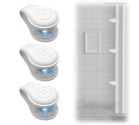 BOXOB 3pcs Magnetic Silicone Shower Curtain Clips, Shower Curtain Magnets Self Adhesive Windproof Splash Guards Weight Clip Bathroom Accessories for Home (Milky White)