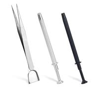 BOXOB 3pcs Piercing Ball Grabber Tool, Precision Jewelry Pickup Removal Changing Tool Screw-On Holder Diamond Tweezers for Septum Earring Balls Beads Screws Electronic Components IC Chips & Tiny Part