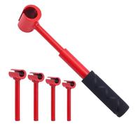 BOXOB 4-in-1 Door Hinge Adjustment Tool with 4pcs Replacement Heads, Hinge Gap Adjusting Wrench with Rubber Handle Door Gap Adjuster Wrench Bender for Residential and Commercial Use