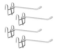 BOXOB 4 Pcs Wire Shelving Accessories Hooks with Rubber Covers, Heavy Duty Wire Rack Shelf Shelves Kitchen Utensil Hanging Hooks for Room Storage Display Organization