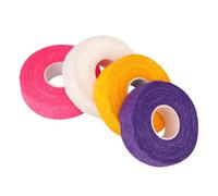 BOXOB 4 Rolls Thimble Tape for Sewing, Adhesive Cotton Finger Protector Tape Thimble Guard Breathable Knitting Bandage Wrap for Hand Sewing Quilting Embroidery & Crafts (Pink, White, Yellow, Purple)