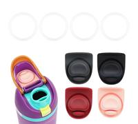 BOXOB 4pcs Bottle O Seal Ring & 4pcs Replacement Stoppers for Owala Freesip Cap, No BPA Silicone Water Bottle Top Lid Sealing Accessories for Owala Freesip 19/24/32/40oz (Color 1)
