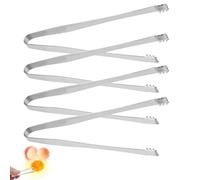 BOXOB 4pcs Egg Chalaza Remover Tongs, 5.98 Inch Toothed Design Eggshell Fragment Removal Tong Stainless Steel Multipurpose Kitchen Tool for Cooking Food Pastry Chefs Cake Bakers (Silver)