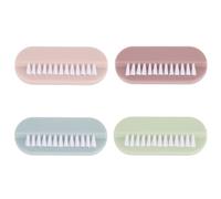BOXOB 4pcs Nail Brushes, Two Sided Cleaning Fingernail Scrub Brushes Portable Easy to Hold Soft Stiff Bristles Nail Cleaning Scrubbers for Men Women Kids