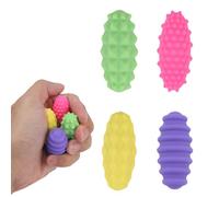 BOXOB 4pcs Sensory Magnetic Stress Relief Balls, 4 Color Silicone Magnets Fidget Balls Calming Sensory Textures Roller Toys for Kids Teens & Adults