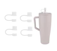 BOXOB 4pcs Silicone Straw Covers Compatible with Brumate Era 30oz and 40oz Tumbler, 12mm Dust-Proof Reusable Straw Cap Toppers, BPA-Free Leakproof & Travel-Friendly (Transparent)