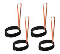 BOXOB 4pcs Ski Glove Leashes, 12.3x10 Inch Glove Straps Reflective Wrist Leashes Handcuffs Adjustable Non Lost Wrist Straps Snowboard Leashes for Ski Outdoor Sports Glove Hanging Accessories (Orange)