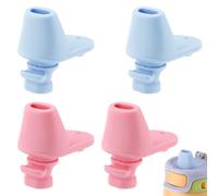 BOXOB 4pcs Spout Replacement for Ello Pop & Fill, No BPA Mouthpiece Replacement Compatible with Ello Pop & Fill 22oz/32oz Silicone Water Bottle Spout (Blue, Pink)