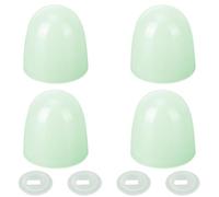 BOXOB 4pcs Toilet Bolt Covers, Plastic Glow in The Dark Universal Decorative Toilet Floor Screw Knob Cap with 4pcs Gaskets Luminous Bathroom Replacement Part Accessories for Most Standard Bolt(Green)