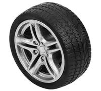 BOXOB 4pcs Toy Car Tires, Realistic Toy Car Wheel Tyres DIY Vehicles Wheel Model Replacement Accessories Part Fit for 0.12 Inch Shaft RC Truck Lover Gift