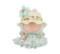 BOXOB 5.9in & 6.7in Doll Clothes Set, Adorable 17cm Doll Dress with Hat Stylish Plush Toy Accessories Dress Up Outfit for Play & Display (Not Include Toy)