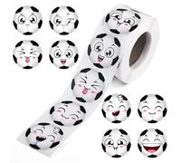 BOXOB 500pcs Soccer Stickers, Self Adhesive Football Stickers with Cute Expressions Lovely Soccer Decorations for Poster Board Scrapbook Party Supplies