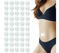 BOXOB 50pcs Castor Oil Pack Wrap for Belly Button, 2.76in Round Self-Adhesive Castor Patches Leak-Proof PU Compress Pads Highly Absorbent (Oil Not Included)