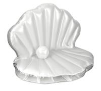 BOXOB 57" Seashell Pool Float, Thickened Inflatable Giant Sea Shell Sofa Bed Mattress with Pearl Ball for Tanning, Ocean Mermaid Theme and Summer Beach Swimming Birthday Party Toy Decorations