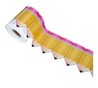 BOXOB 59 Ft Pencil Classroom Bulletin Border Roll, Self-Adhesive Pencil Paper Die Cut Cutouts Board Trims Back to School Bulletin Board Decor for School Office Blackboard