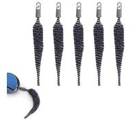 BOXOB 5pcs Cat Ball Toy Replacement Tails, Interactive Cat Toy Accessories Attachments Automatic Moving Ball Worm Refills Rope for Speedy Tail 2.0 (Black, White)