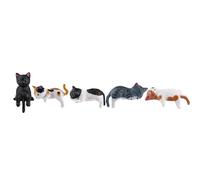 BOXOB 5pcs Cat Car Accessories, Mini Cute Dashboard Decorations & Rear View Mirror Ornaments Adorable Resin Cat Decor Car Interior Aesthetic